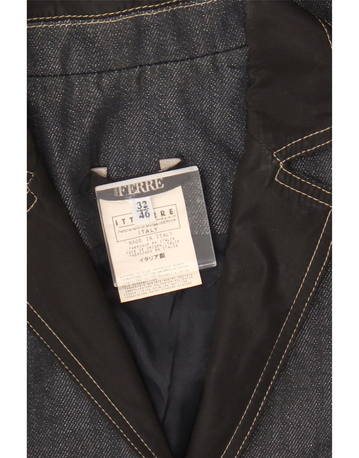 Ferre Jachetă de blugi pentru femei cu 1 nasture IT 46 Bumbac mare, albastru bleumarin