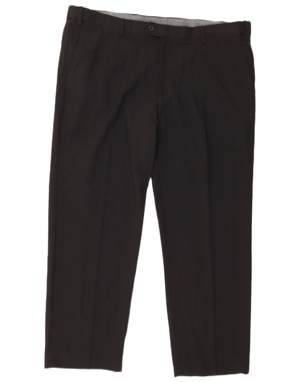 Marks & Spencer Pantaloni de costum obișnuit pentru bărbați L42 L29 Poliester negru