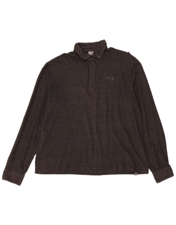 Cămașă polo cu mânecă lungă pentru bărbați Slam 3XL, gri pete
