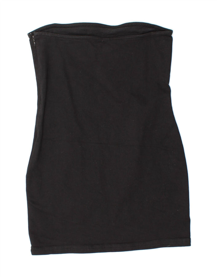 ZARA Womens Off Shoulder Top UK 12 Medium Black Cotton Vintage Zara and Second-Hand Zara from Messina Hembry 