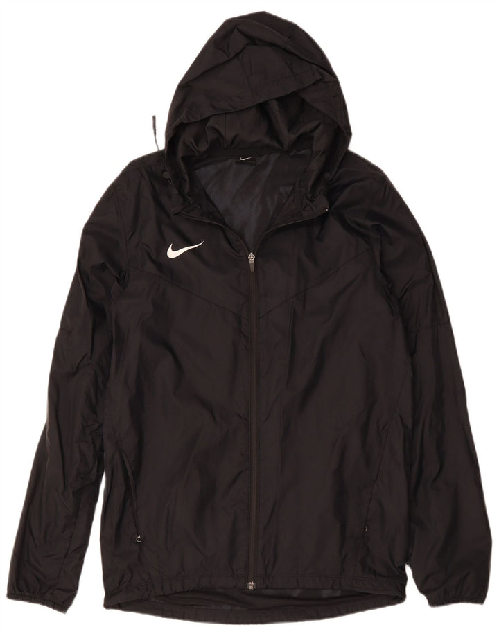 Jachetă de ploaie cu glugă Nike pentru bărbați UK 36 Nylon mic negru