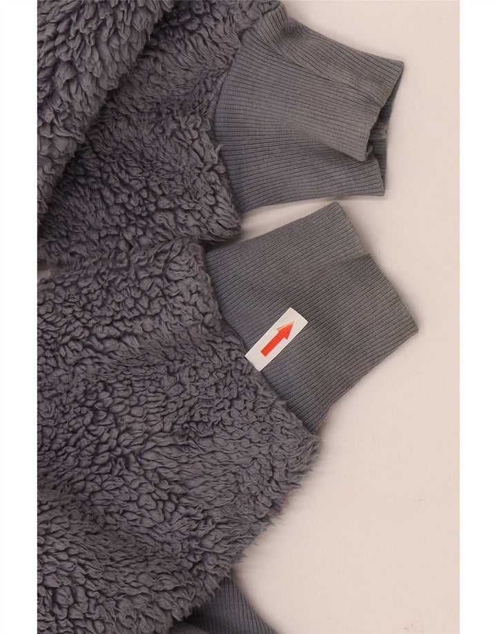 Jachetă fleece supradimensionată pentru femei Topshop UK 6 XS poliester gri