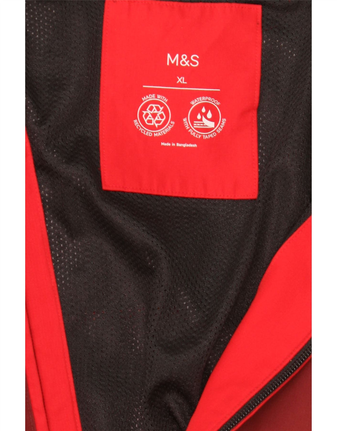 Jachetă de ploaie cu glugă pentru bărbați Marks & Spencer UK 42 XL roșu