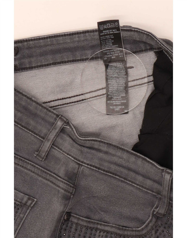 Blugi drepti pentru femei Marks & Spencer UK 12 Medium W30 L29 bumbac gri