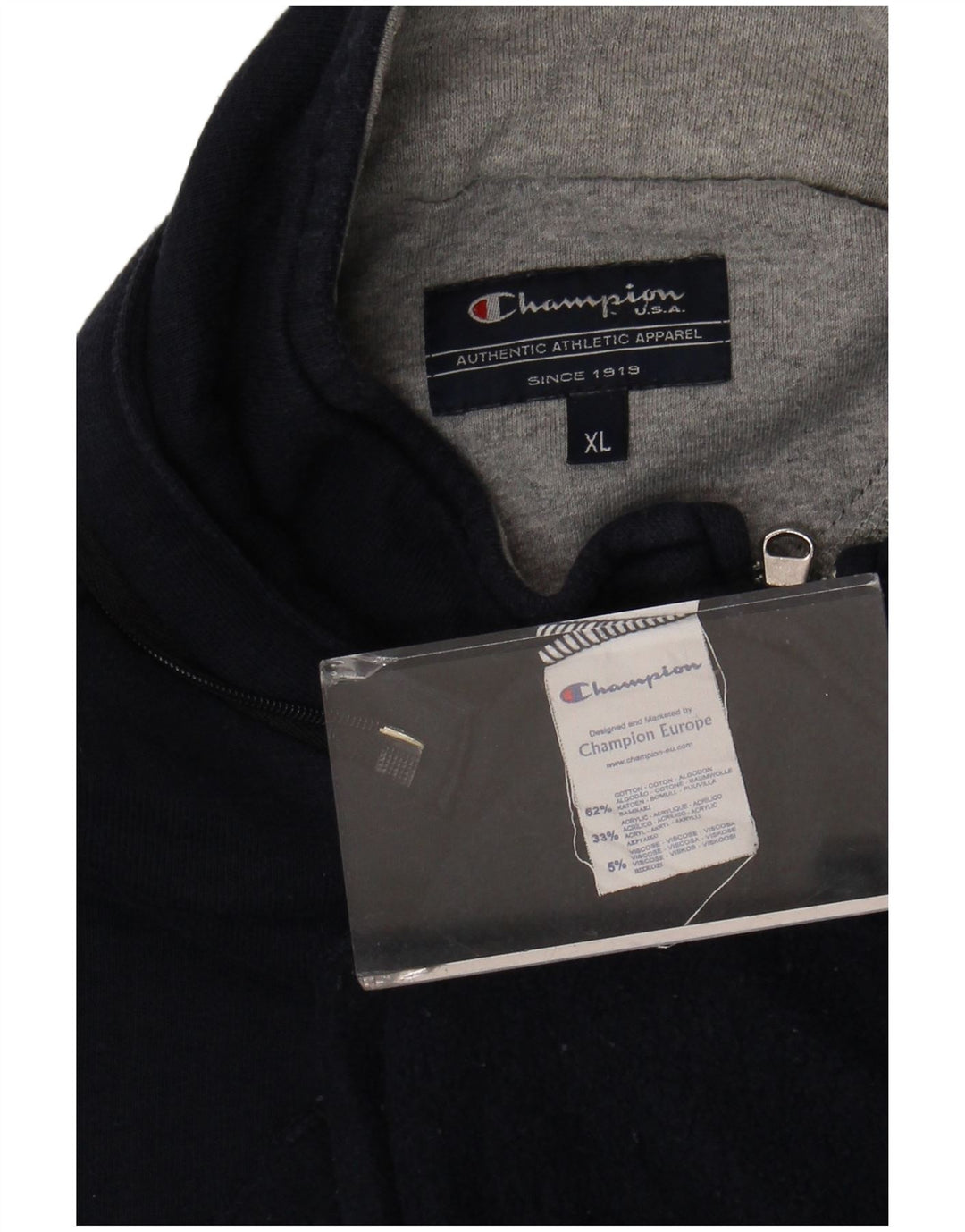 Jachetă pentru trening pentru bărbați Champion, XL, bumbac, albastru bleumarin