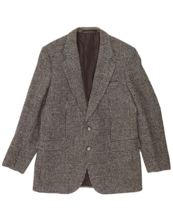 Jachetă pentru bărbați Harris Tweed cu 2 nasturi, UK 38, gri mediu, carouri