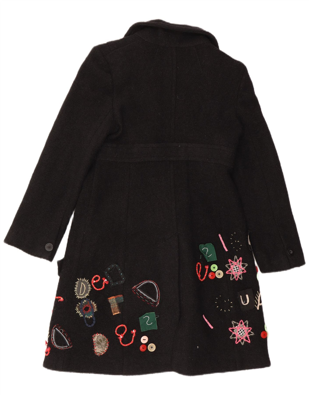 Palton pentru femei Desigual cu model abstract EU 40 mediu negru
