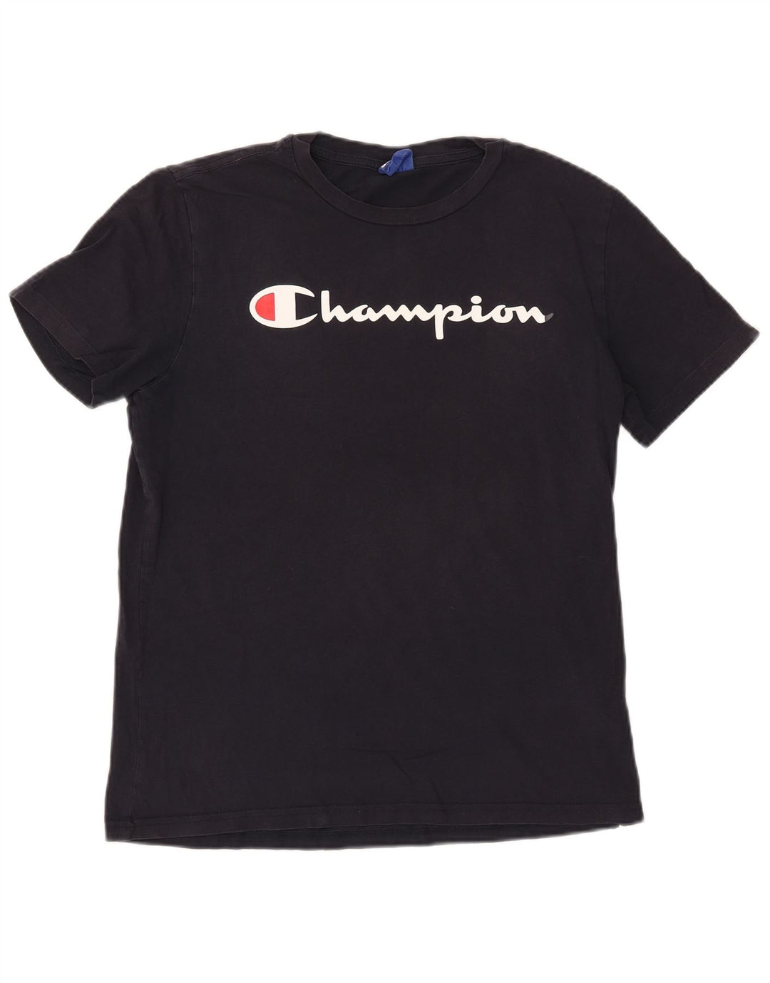 Tricou grafic pentru bărbați Champion Top mediu din bumbac bleumarin