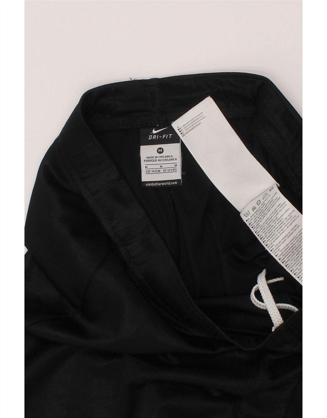 Pantaloni scurți sport Nike Dri Fit pentru băieți 10-11 ani Poliester cu dungi negre medii
