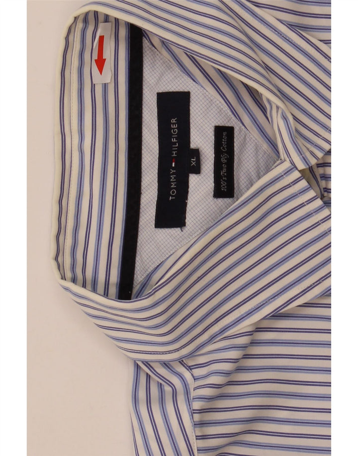 Cămașă pentru bărbați Tommy Hilfiger XL, bumbac cu dungi albastre