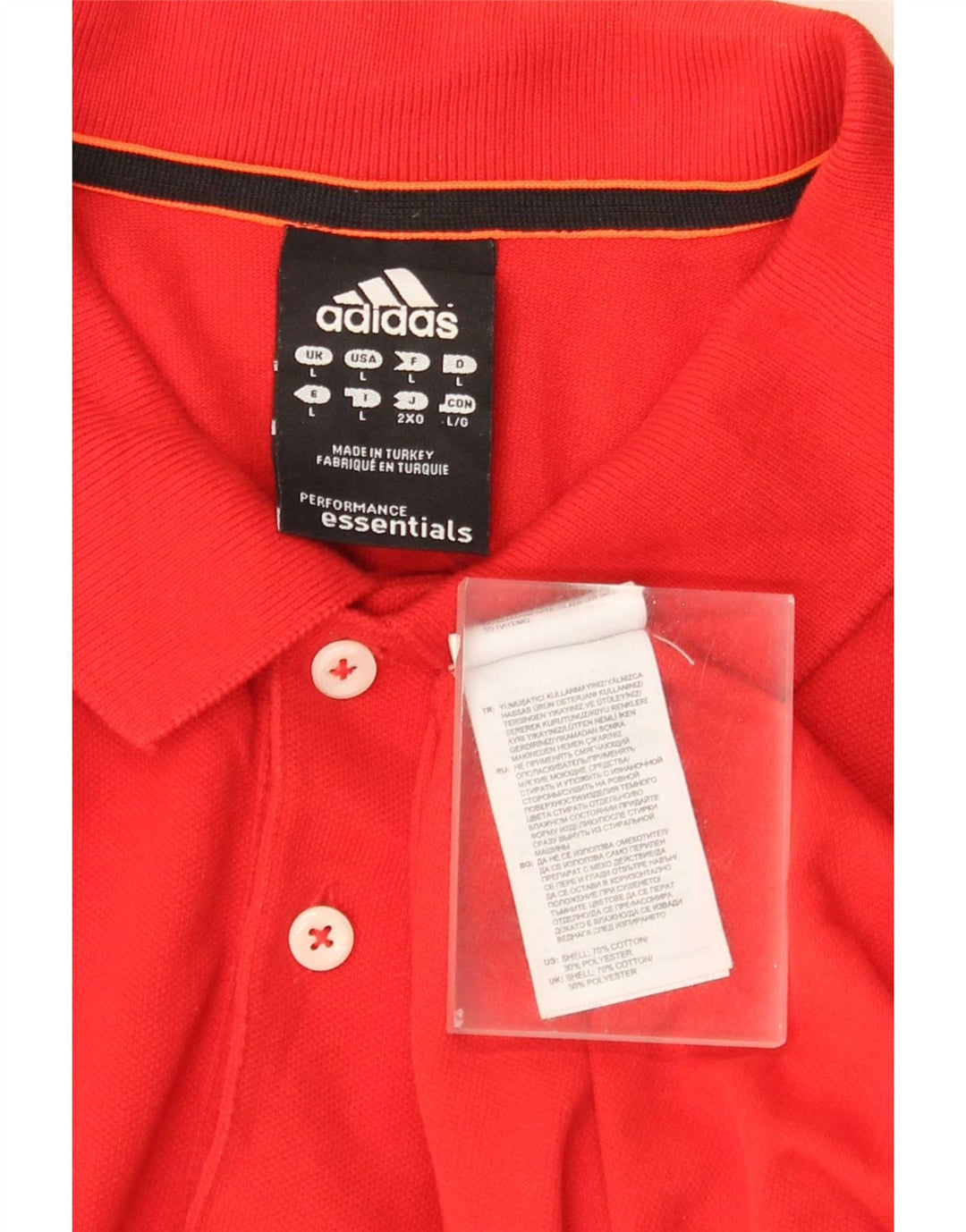 Tricou polo Adidas Climalite pentru bărbați, bumbac roșu mare