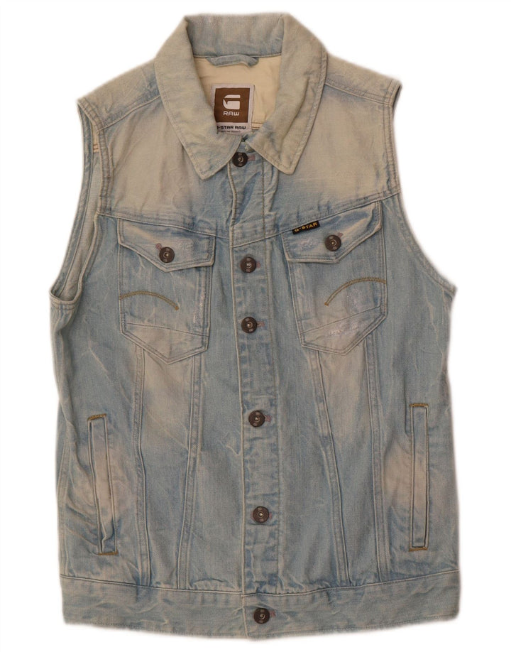 Gilet de denim pentru femei G-Star UK 10 Small Blue Bumbac