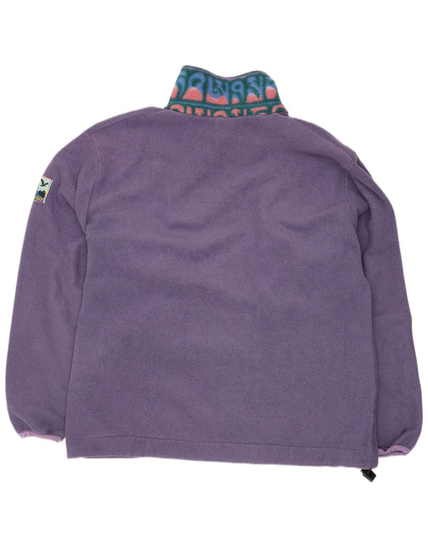 Jachetă din lână SALEWA pentru femei, cu ajustare largă, UK 14, violet mediu, sport geometric