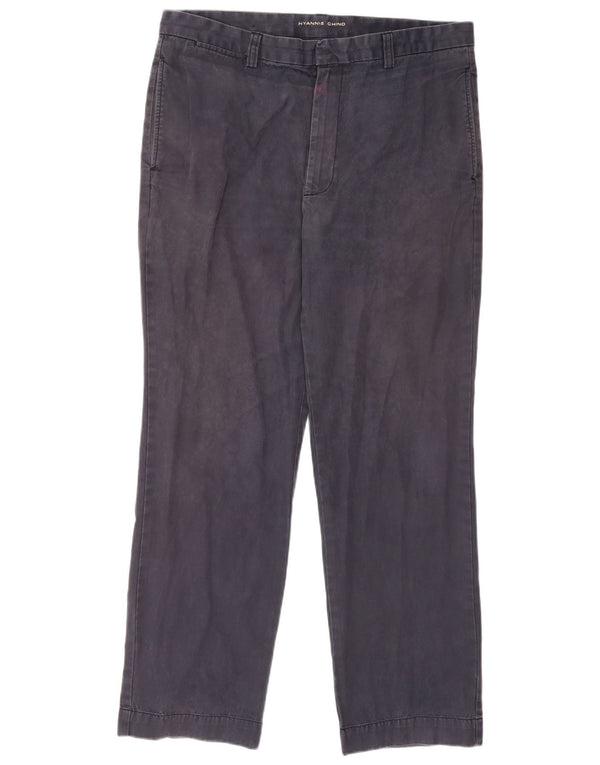 Pantaloni chino drepți Gant Hyannis pentru bărbați L38 L32 Bumbac bleumarin