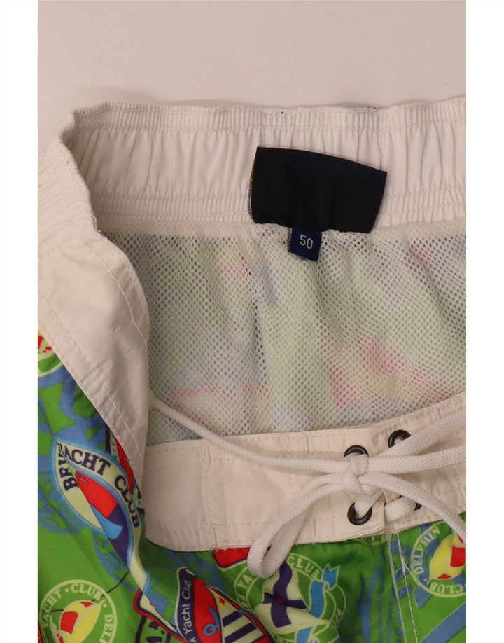 Pantaloni scurți de înot grafic pentru bărbați NAVIGARE IT 50 Large Green