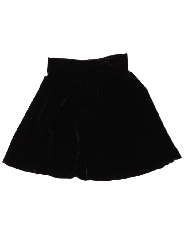 Fustă A-Line din catifea cu talie înaltă Sportmax pentru femei UK 16 Large W30 Black