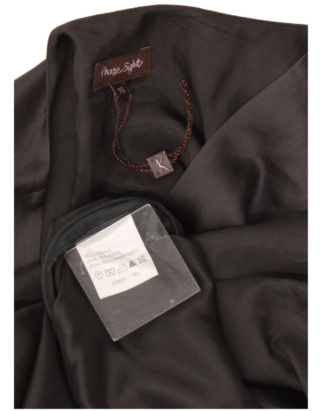 Phase Eight Rochie A-Line fără mâneci pentru femei UK 16 Mare Mătase gri