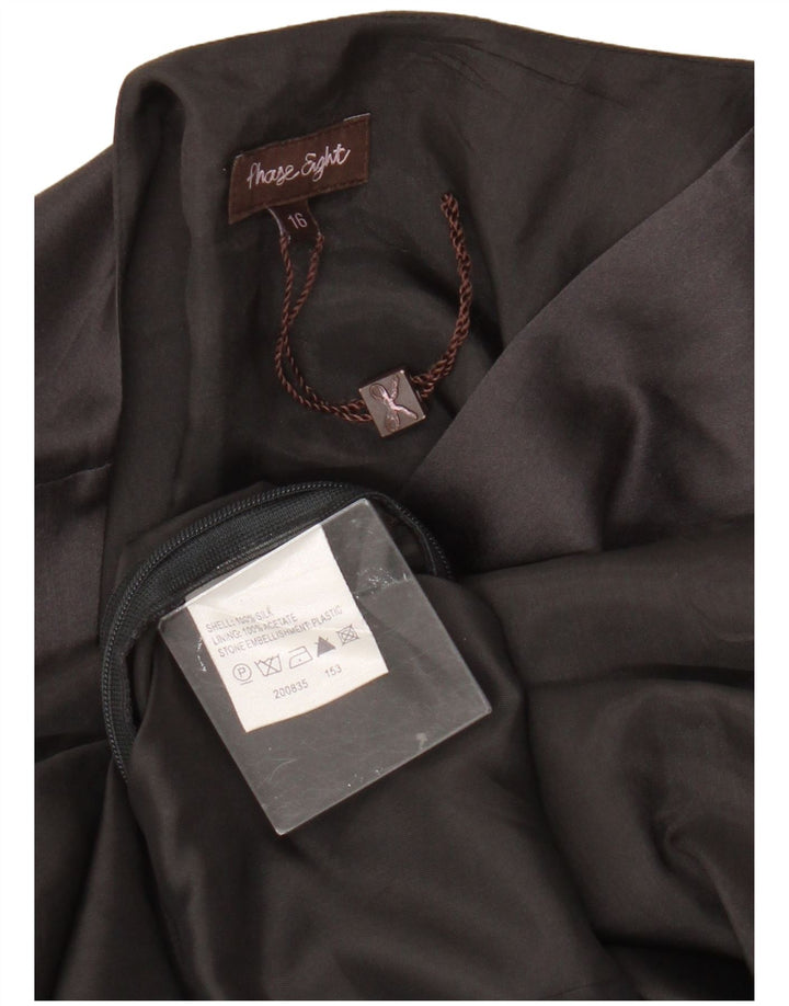 Phase Eight Rochie A-Line fără mâneci pentru femei UK 16 Mare Mătase gri