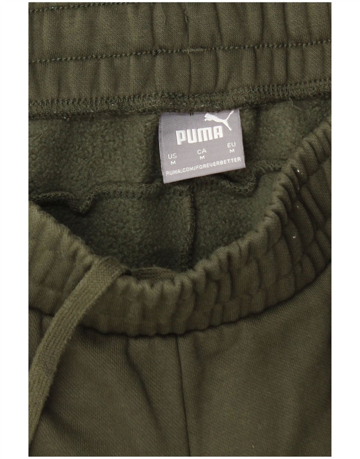 Pantaloni de trening Puma pentru bărbați Joggeri, bumbac mediu kaki