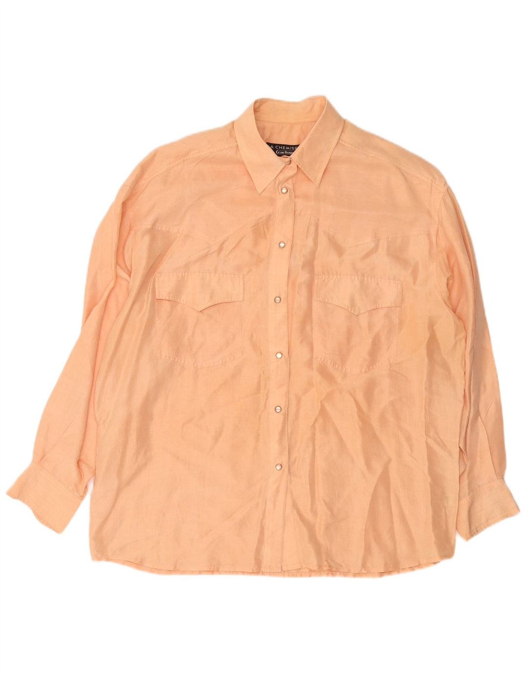 CACHAREL Womens Shirt UK 18 XL Orange Silk Vintage Cacharel and Second-Hand Cacharel from Messina Hembry 