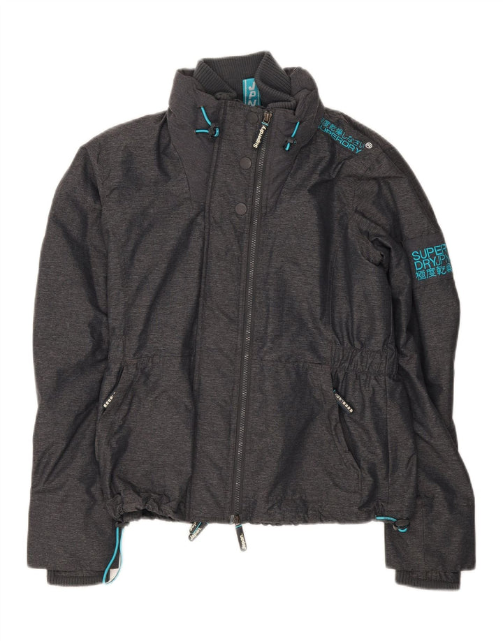 SUPERDRY Womens Windbreaker Jacket UK 16 Large Grey Nylon Vintage Superdry and Second-Hand Superdry from Messina Hembry 