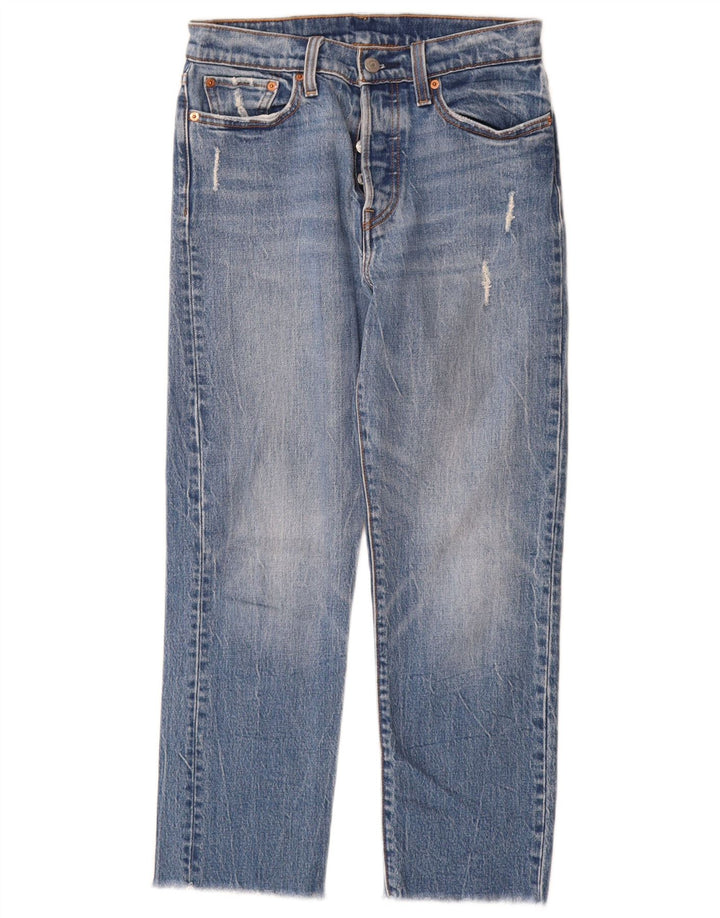 Blugi drepți distressed pentru femei Levi's W27 L26 Bumbac albastru