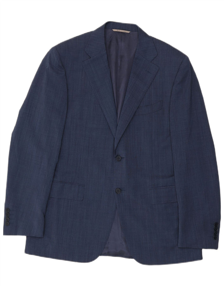 Costum bărbați Canali 2 nasturi 2 piese IT 50 mare L34 L30 bleumarin Lână