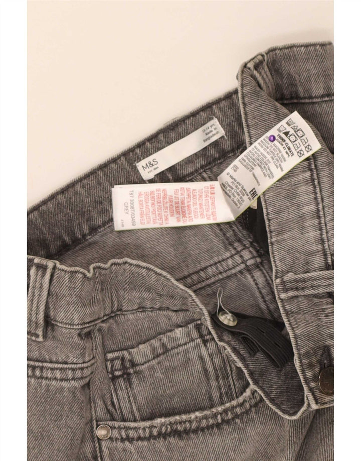 Pantaloni scurți din denim pentru băieți Marks & Spencer 13-14 ani W30 bumbac gri