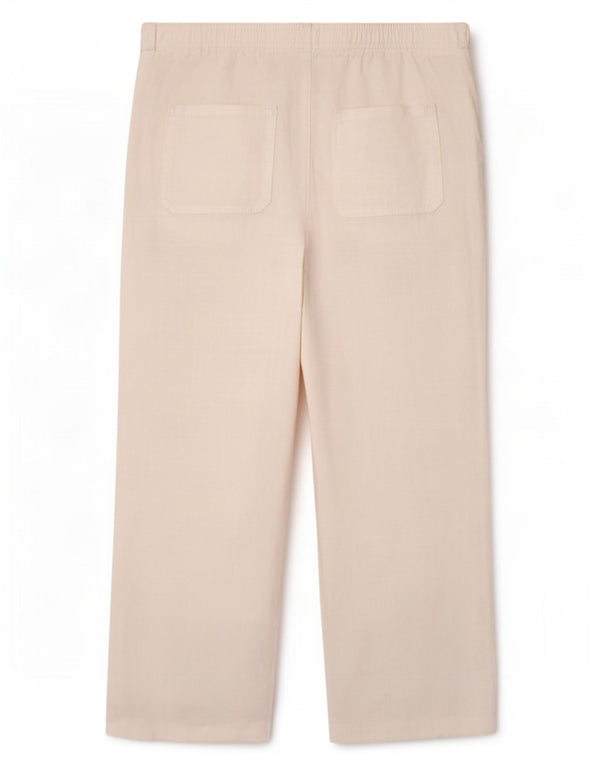 Marks & Spencer pantaloni chino pentru femei cu picioare largi UK 18 XL W38 L27 in alb