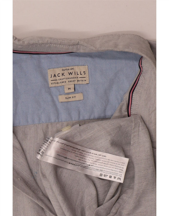 Cămașă pentru bărbați Jack Wills Slim Fit, bumbac gri mediu