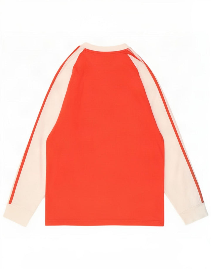 Top pentru bărbați Adidas cu mânecă lungă, roșu mediu, bumbac color bloc