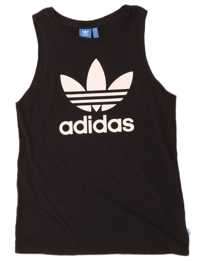 Vesta grafică pentru femei Adidas UK 8 Small Black
