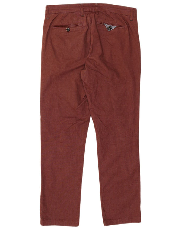 Pantaloni de costum pentru bărbați Ted Baker L32 L29 Bumbac Burgundy