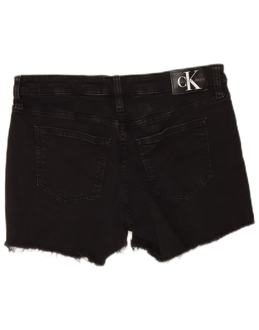 Pantaloni scurți din denim Calvin Klein pentru femei W28 bumbac mediu negru