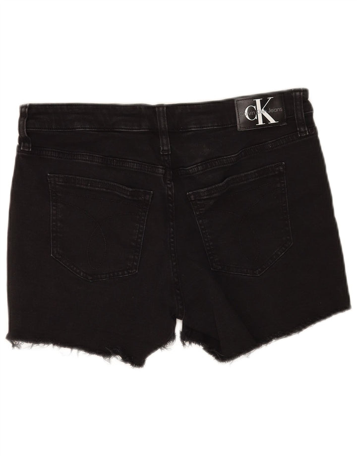 Pantaloni scurți din denim Calvin Klein pentru femei W28 bumbac mediu negru