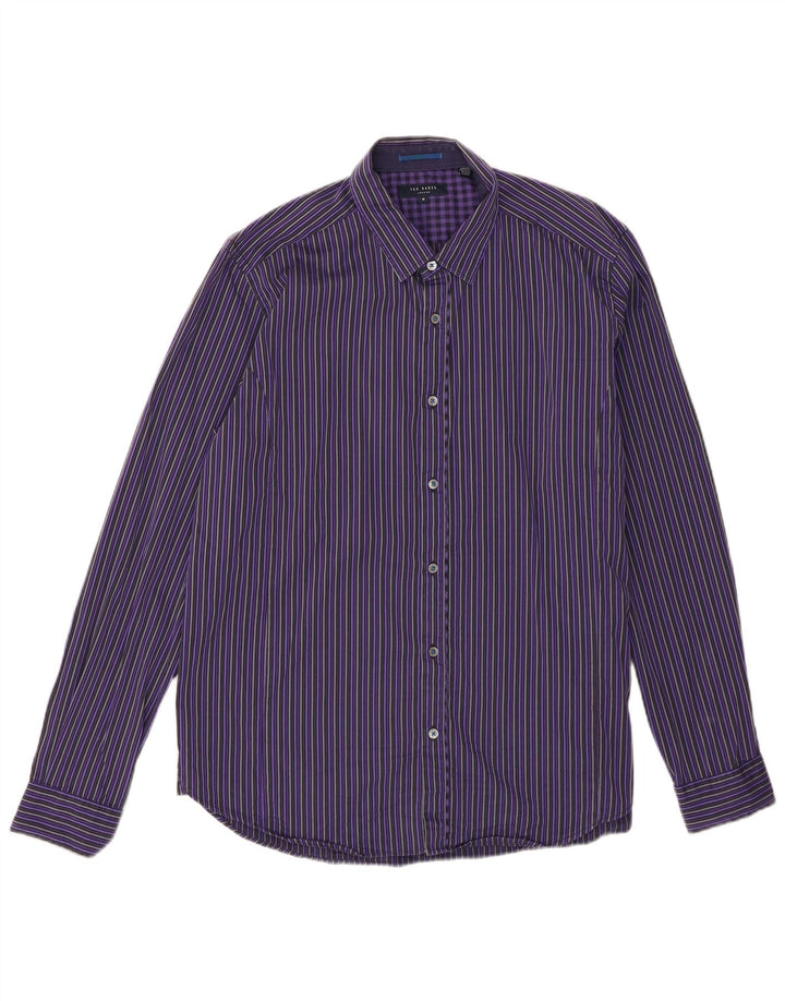 Cămașă pentru bărbați Ted Baker Mărimea 6 2XL Bumbac cu dungi violet