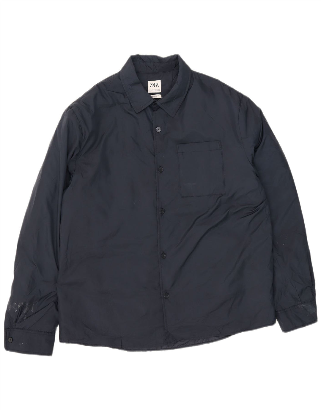 Jachetă de vânt pentru bărbați Zara UK 42 XL Bleumarin Poliester