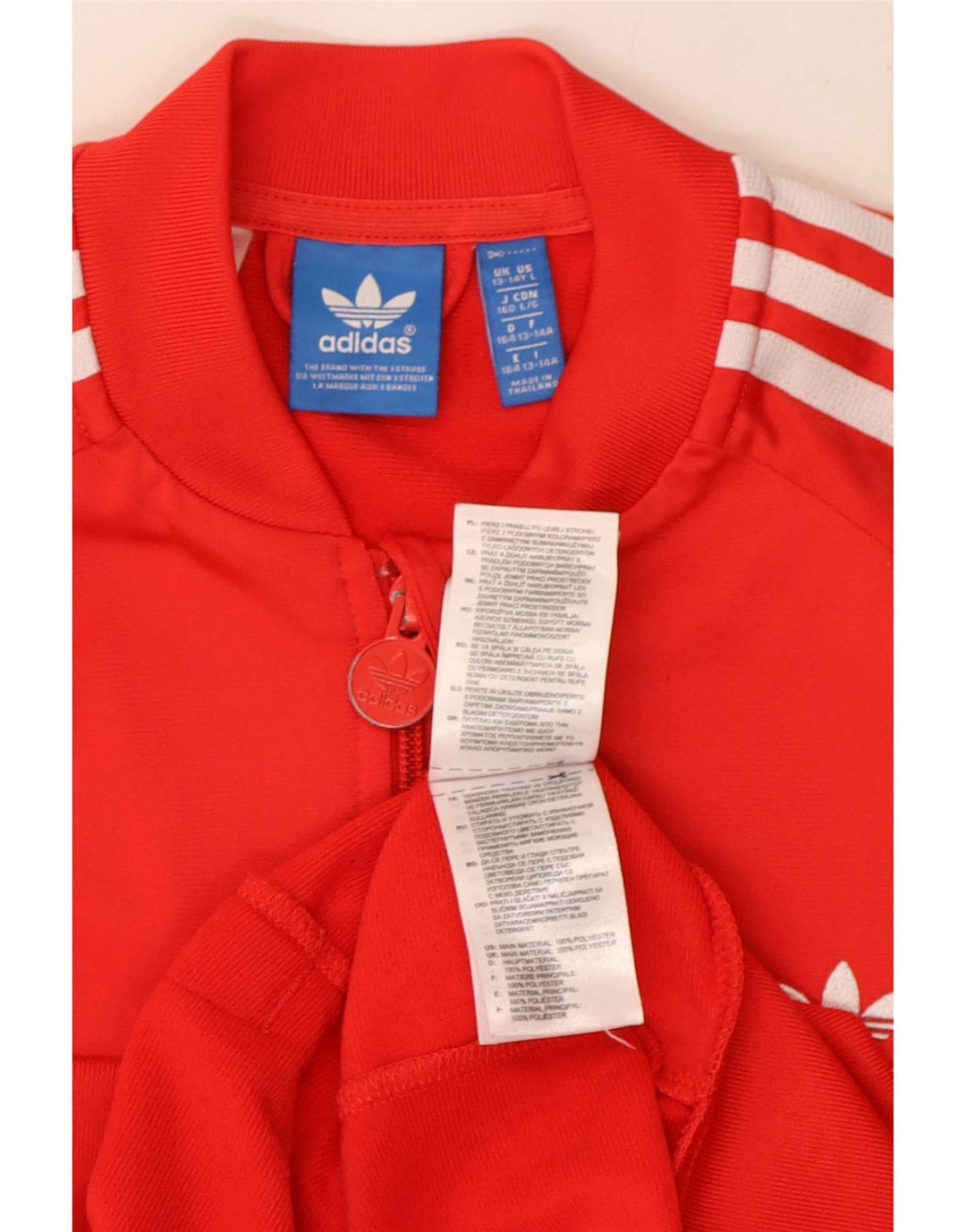 Jachetă de trening pentru băieți Adidas 13-14 ani poliester roșu