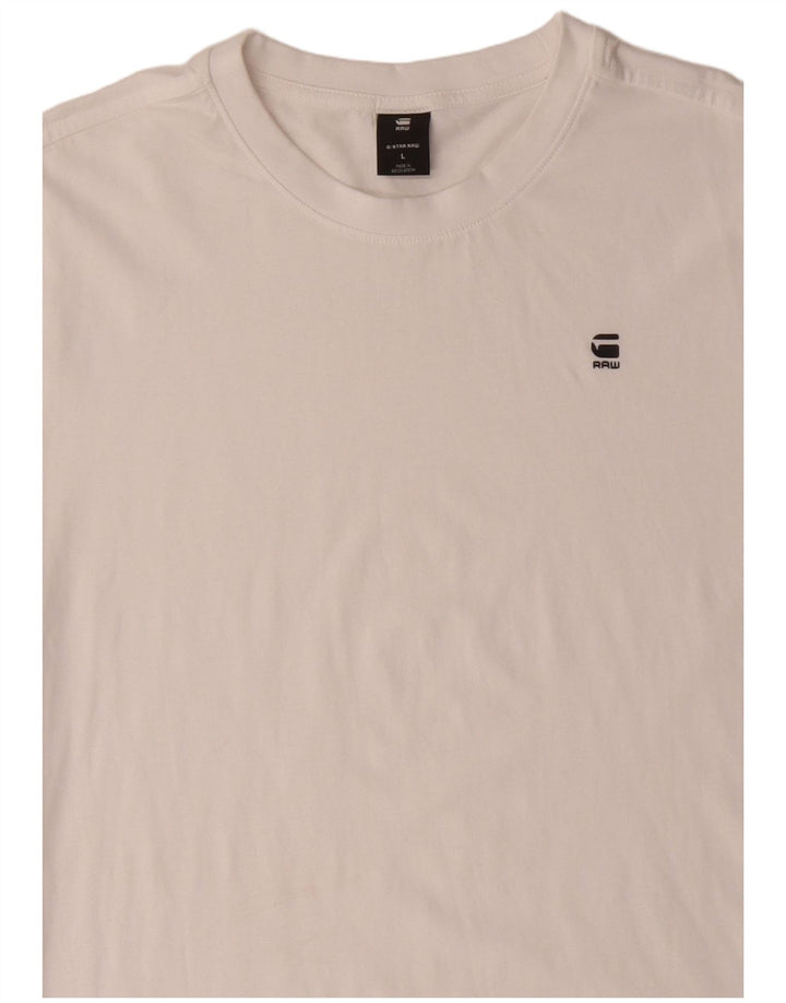Tricou G-STAR pentru bărbați Top mare din bumbac alb