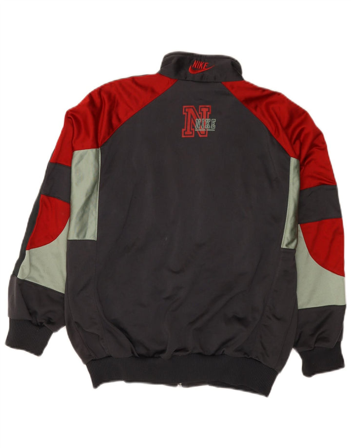 Jachetă de top pentru trening cu grafică Nike pentru băieți 10-11 ani, gri mediu, color block