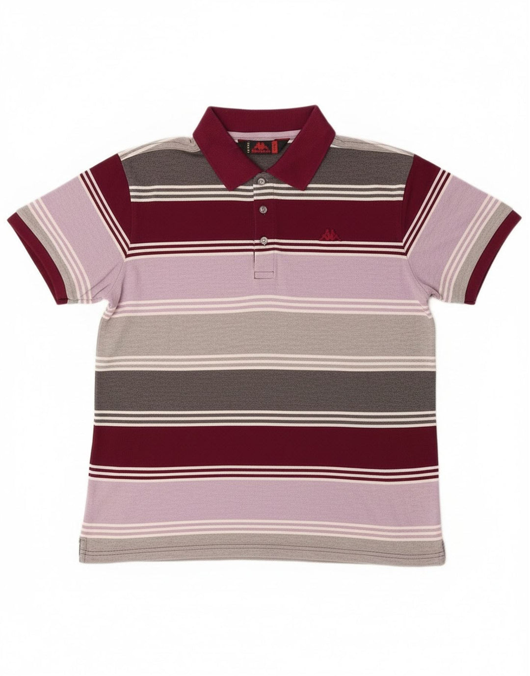 Cămașă polo pentru bărbați Kappa, bumbac cu dungi multicolore