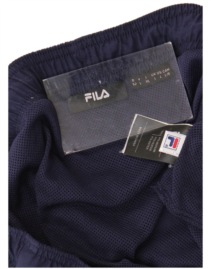 Pantaloni scurți de sport cu grafică pentru bărbați FILA, mari, poliester, albastru