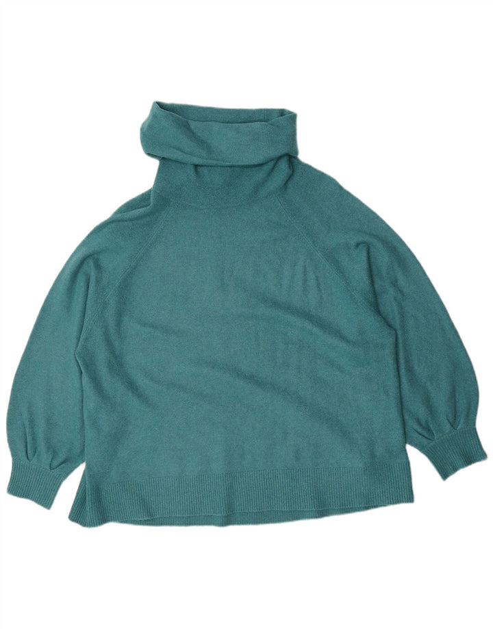 MONSOON Womens Oversized Roll Neck Jumper Sweater UK 18 XL Turquoise