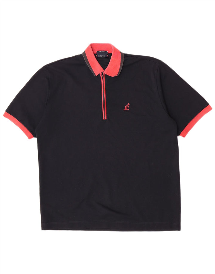 AUSTRALIAN L'ALPINA Tricou polo rugby pentru bărbați IT 50 Poliester mediu negru