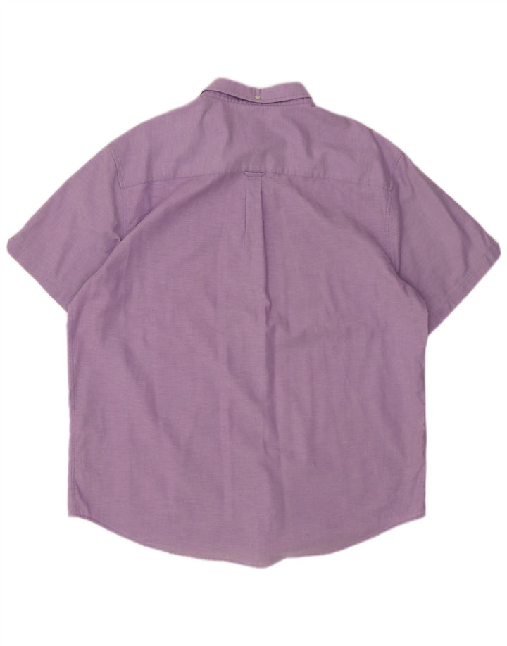 BEN SHERMAN Cămașă cu mânecă scurtă pentru bărbați, bumbac violet 3XL