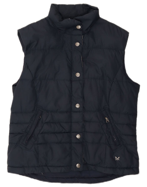Crew Clothing Gilet căptușit pentru femei UK 12 Medium Navy Blue Marine