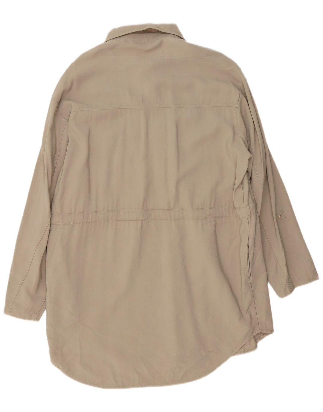 Rochie cămașă supradimensionată pentru femei Zara UK 14 Medium Bej Viscoză