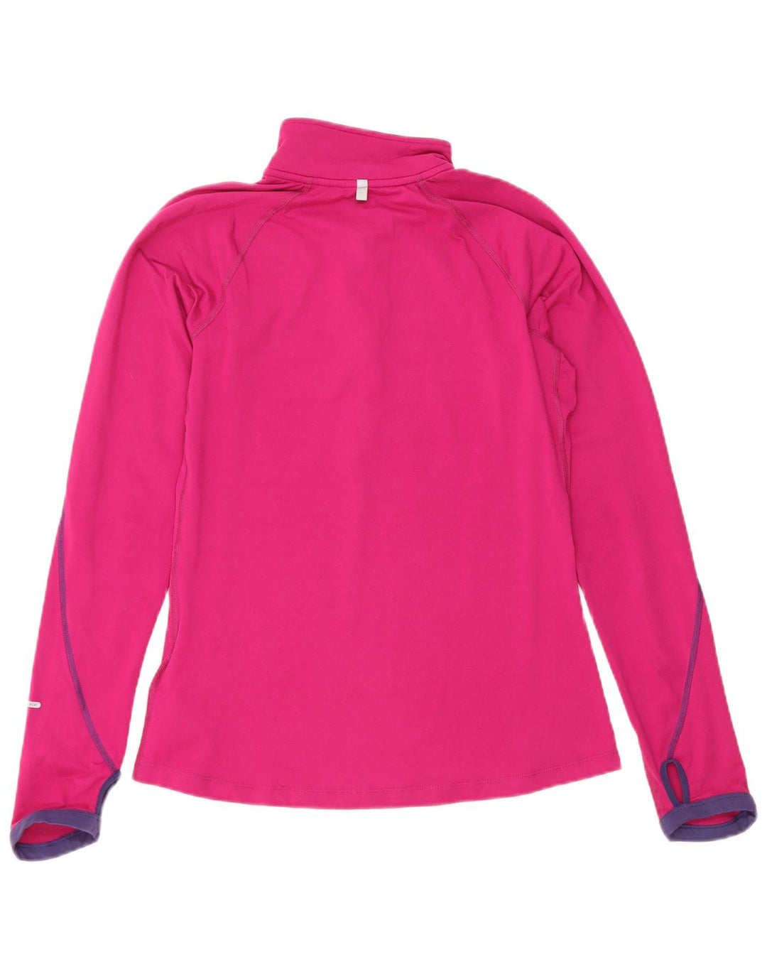 Top de trening Nike Dri Fit, cu fermoar și gât, pentru femei, UK 10, roz mic