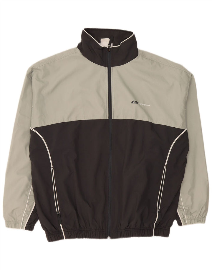 Jachetă de top pentru trening Reebok pentru bărbați, gri mediu