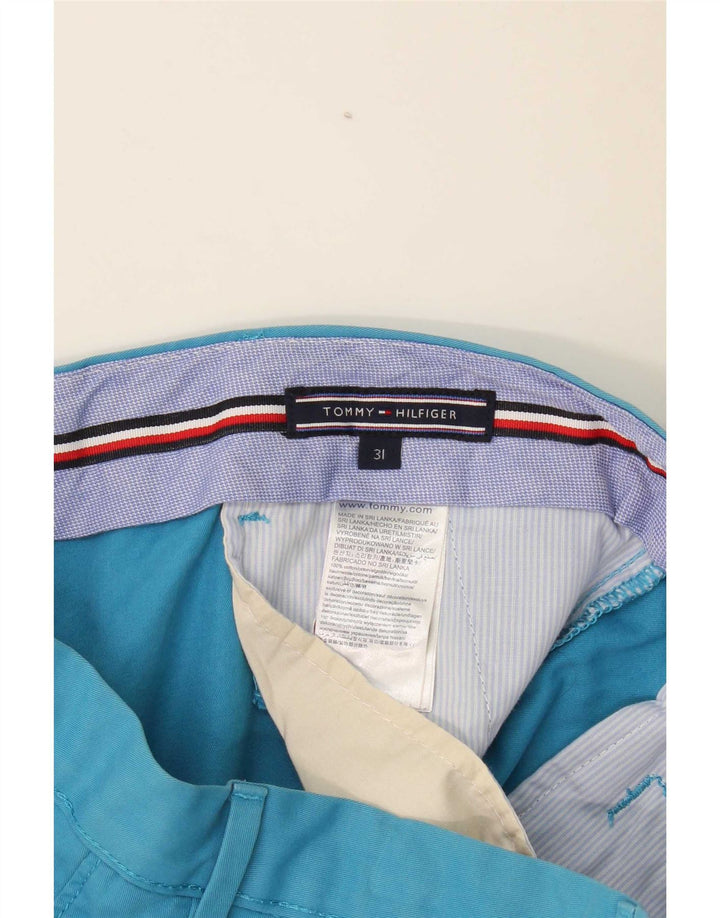 Pantaloni scurți chino Tommy Hilfiger pentru bărbați W31, bumbac albastru mediu